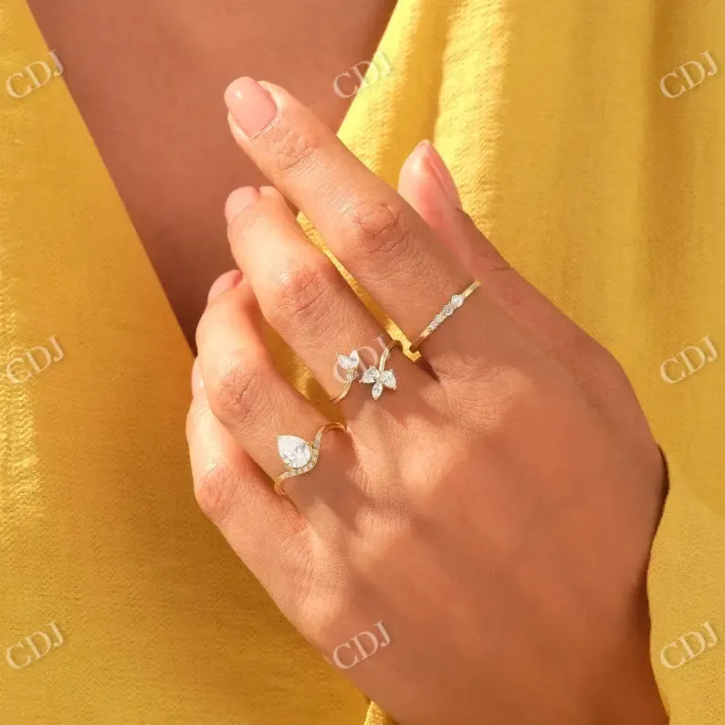 0.13CTW Lab Grown Ascending Round Diamond Wedding Band