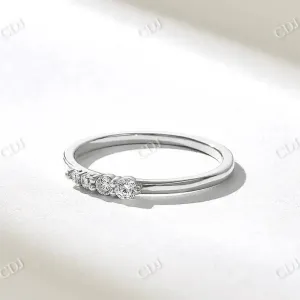 0.13CTW Lab Grown Ascending Round Diamond Wedding Band
