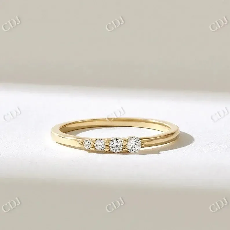 0.13CTW Lab Grown Ascending Round Diamond Wedding Band