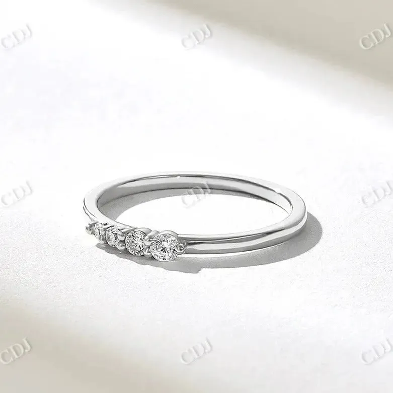 0.13CTW Lab Grown Ascending Round Diamond Wedding Band
