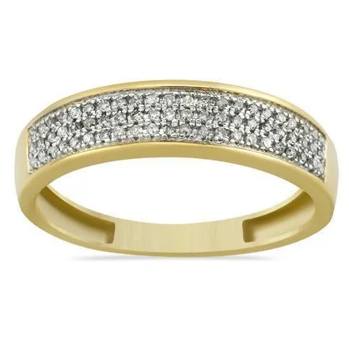 10K Yellow Gold Diamond Wedding Band Set 0.50 Ctw