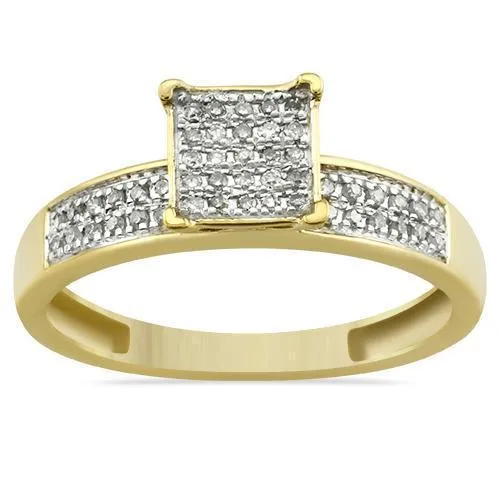 10K Yellow Gold Diamond Wedding Band Set 0.50 Ctw