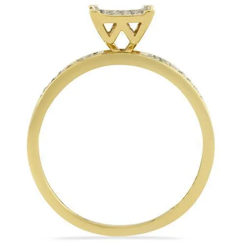 10K Yellow Gold Diamond Wedding Band Set 0.50 Ctw