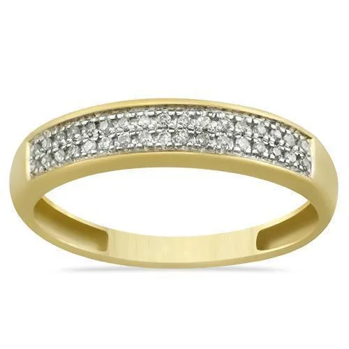 10K Yellow Gold Diamond Wedding Band Set 0.50 Ctw