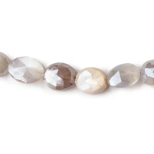 10x8-12x10mm Mystic Multi Moonstone faceted oval beads 9 inch 21 pieces