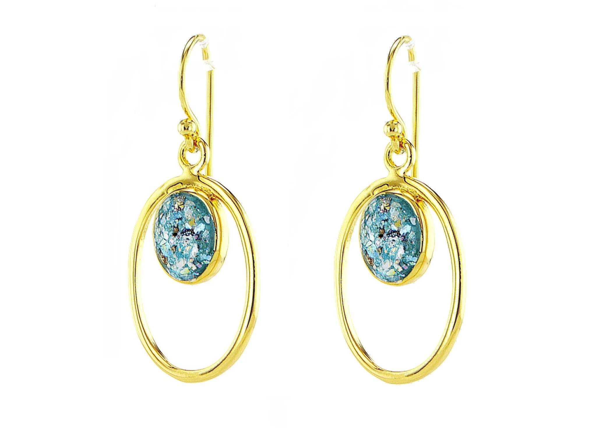14 Karat gold plated earrings with Ruby