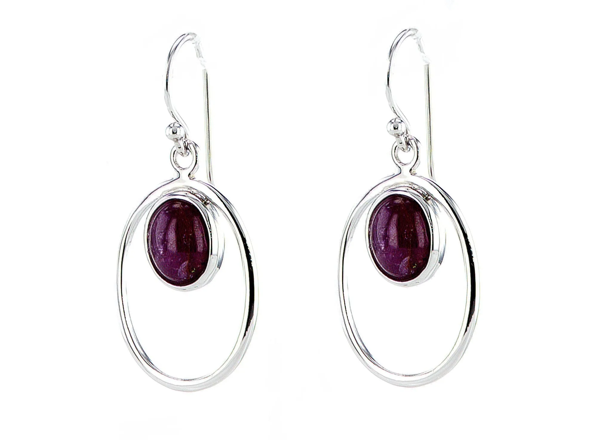 14 Karat gold plated earrings with Ruby