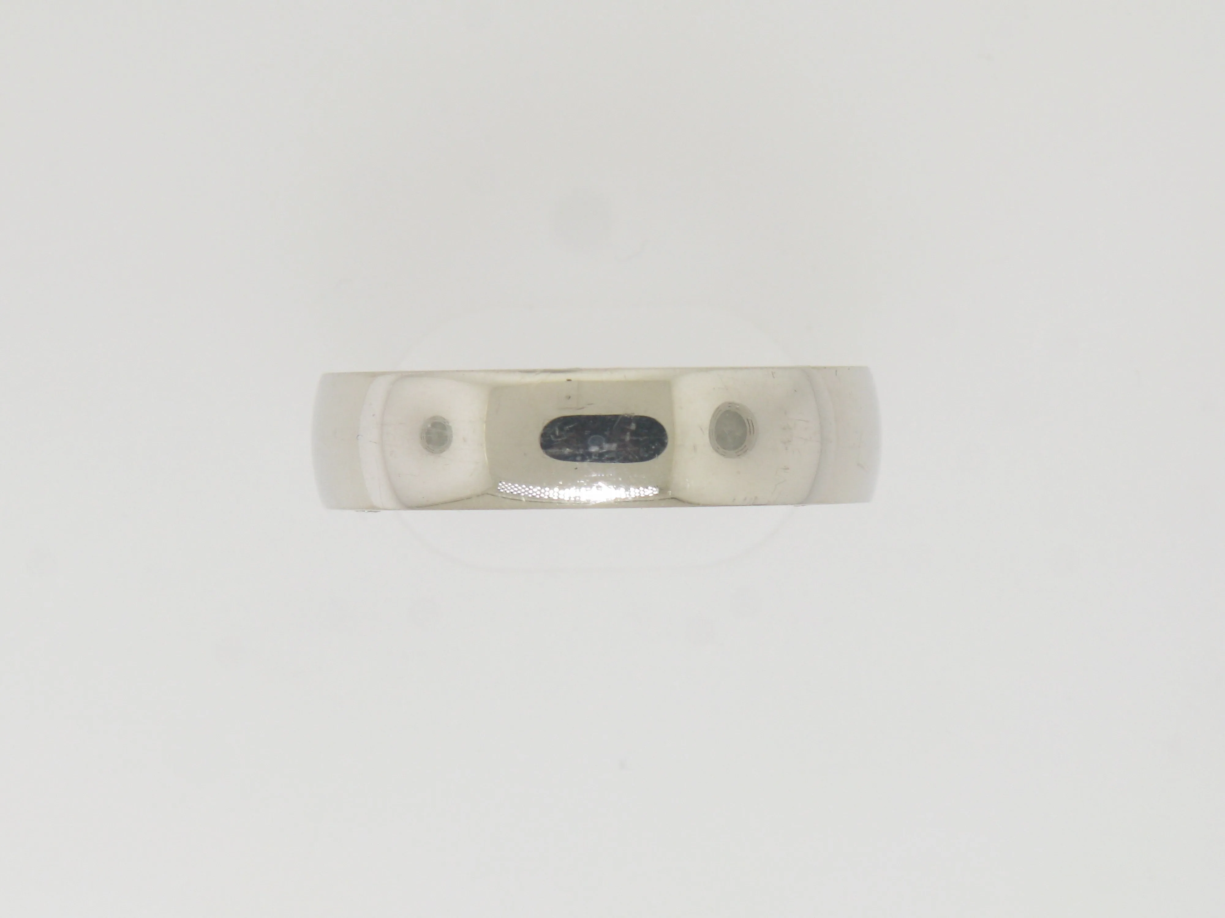 14k White Gold Diamond Mens Wedding Band with Channel Set Diamonds Size 10