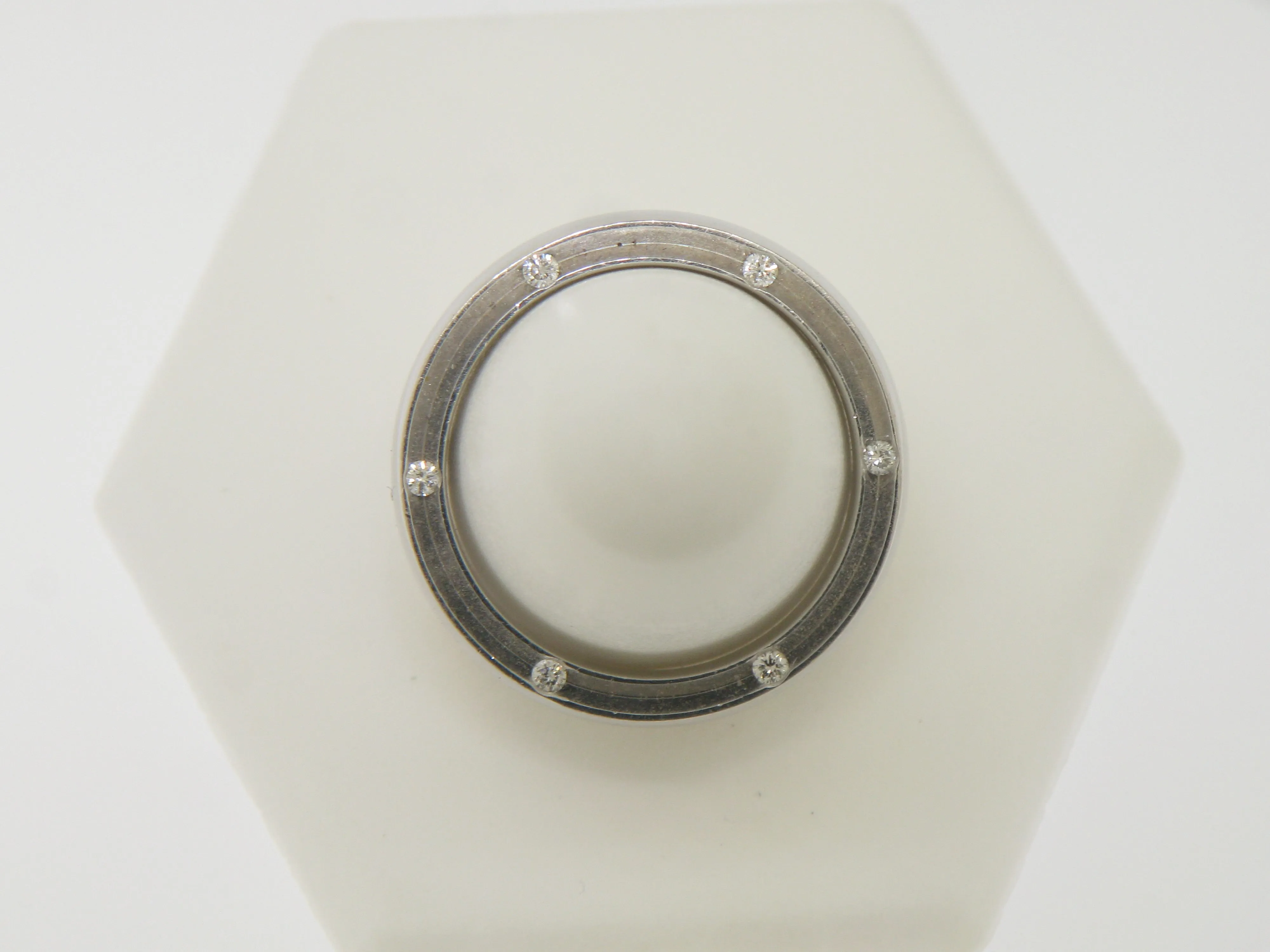 14k White Gold Diamond Mens Wedding Band with Channel Set Diamonds Size 10
