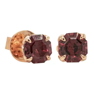 18ct Rose Gold Garnet Octavia Stud Earrings
