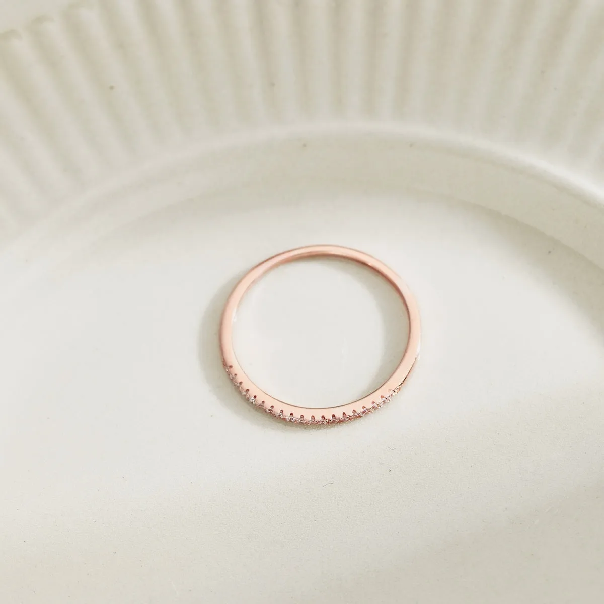 1mm Super Slim Eternity Ring - Rose Gold