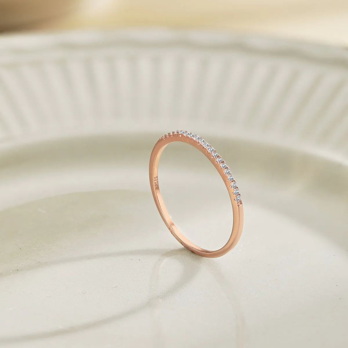 1mm Super Slim Eternity Ring - Rose Gold
