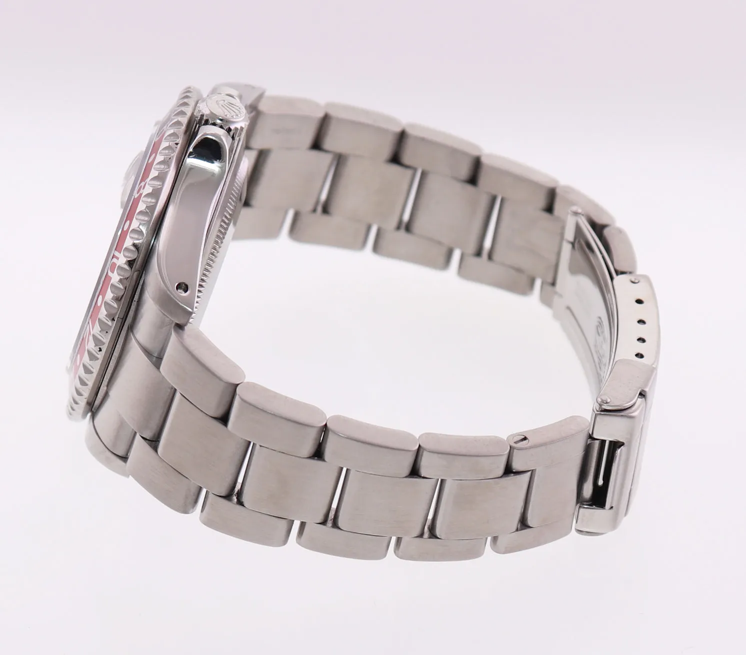 2000 DIAMOND Rolex GMT-Master 2 II Coke Blue Black Steel 16710 40mm Watch Box