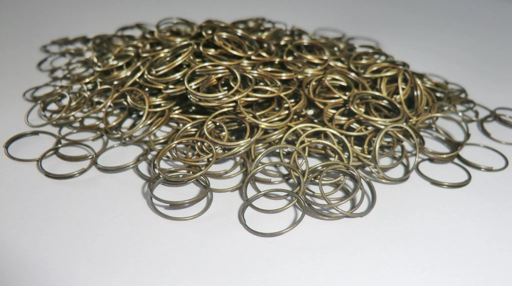 250 Antique Brass Bronze Chandelier 11 mm Rings for Droplets Crystals Drops a