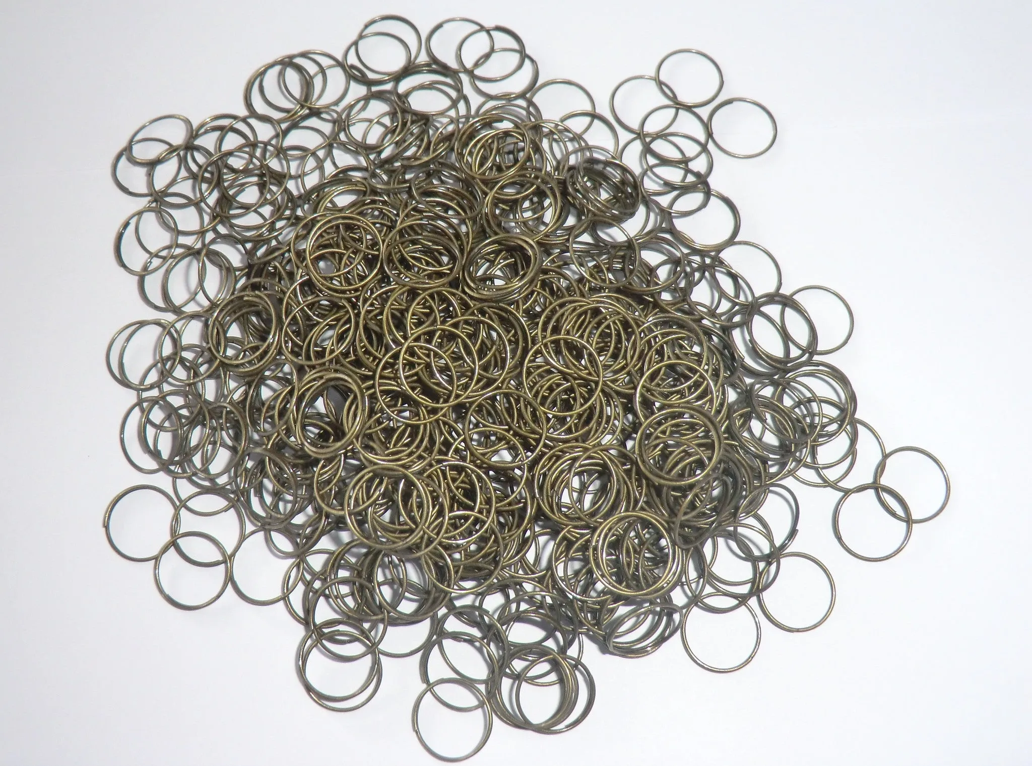 250 Antique Brass Bronze Chandelier 11 mm Rings for Droplets Crystals Drops a