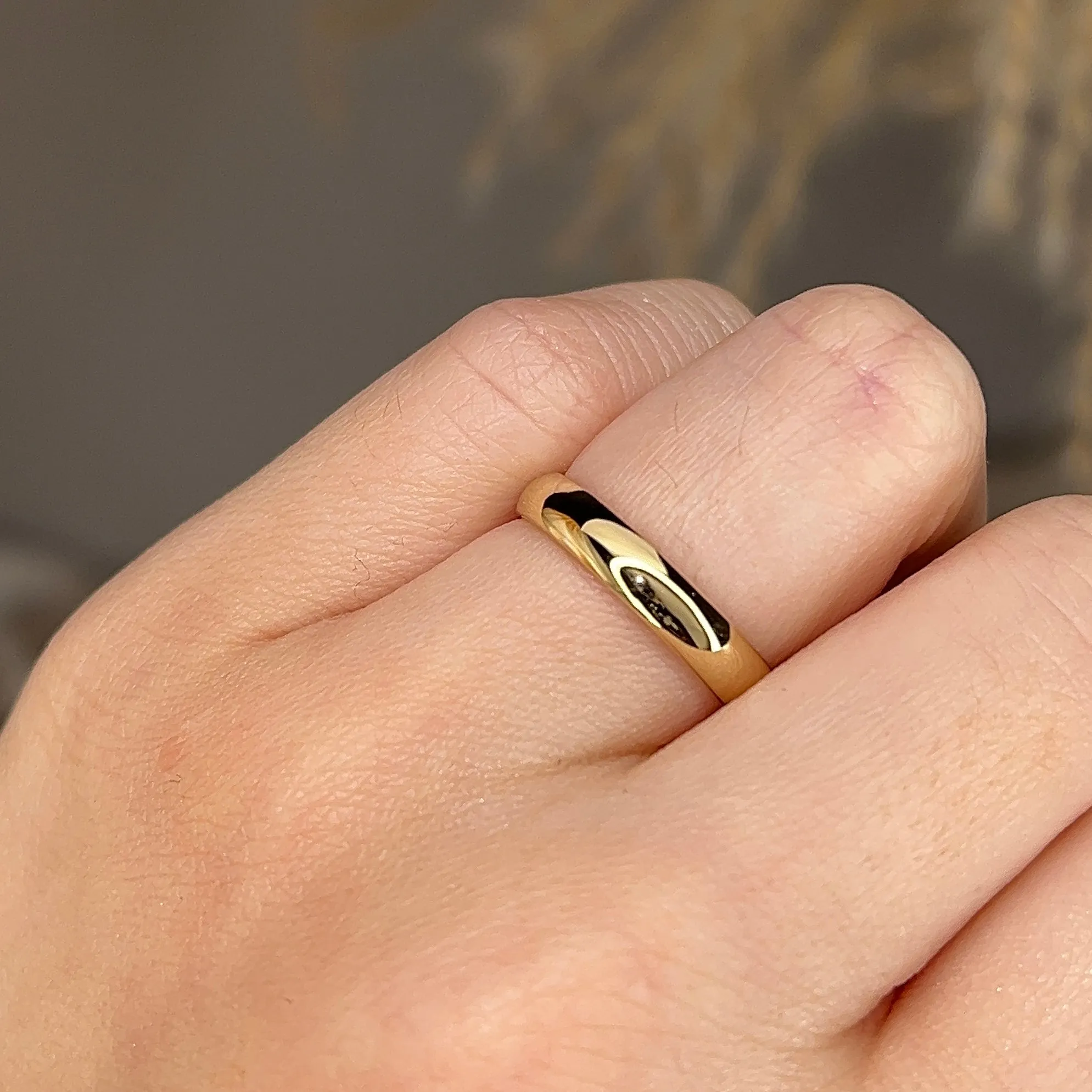3.5mm Band Classic Traditional Court Wedding Ring