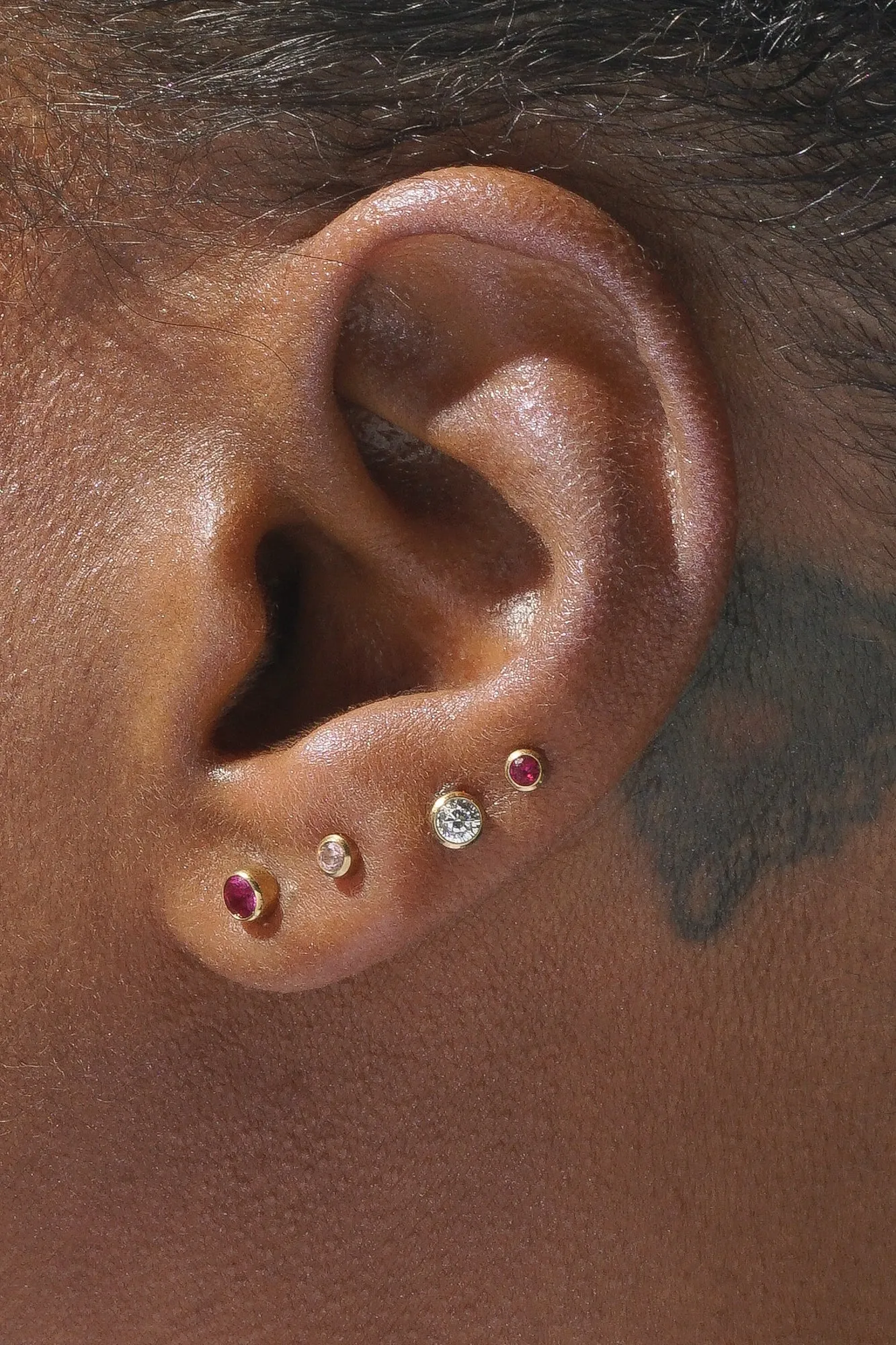 3mm Lonely Ruby Stud (Single)
