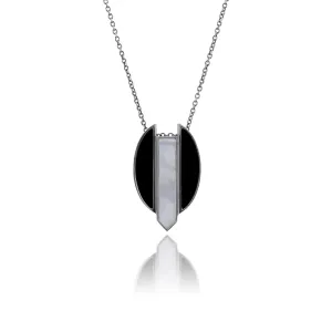 925er Sterlingsilber Onyx 18zoll Halskette