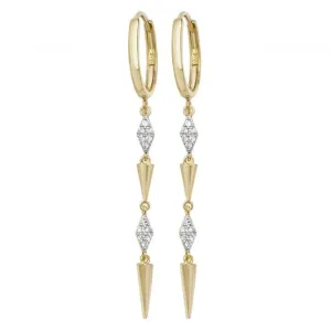 9CT Yellow Gold Drop Earrings ER1094