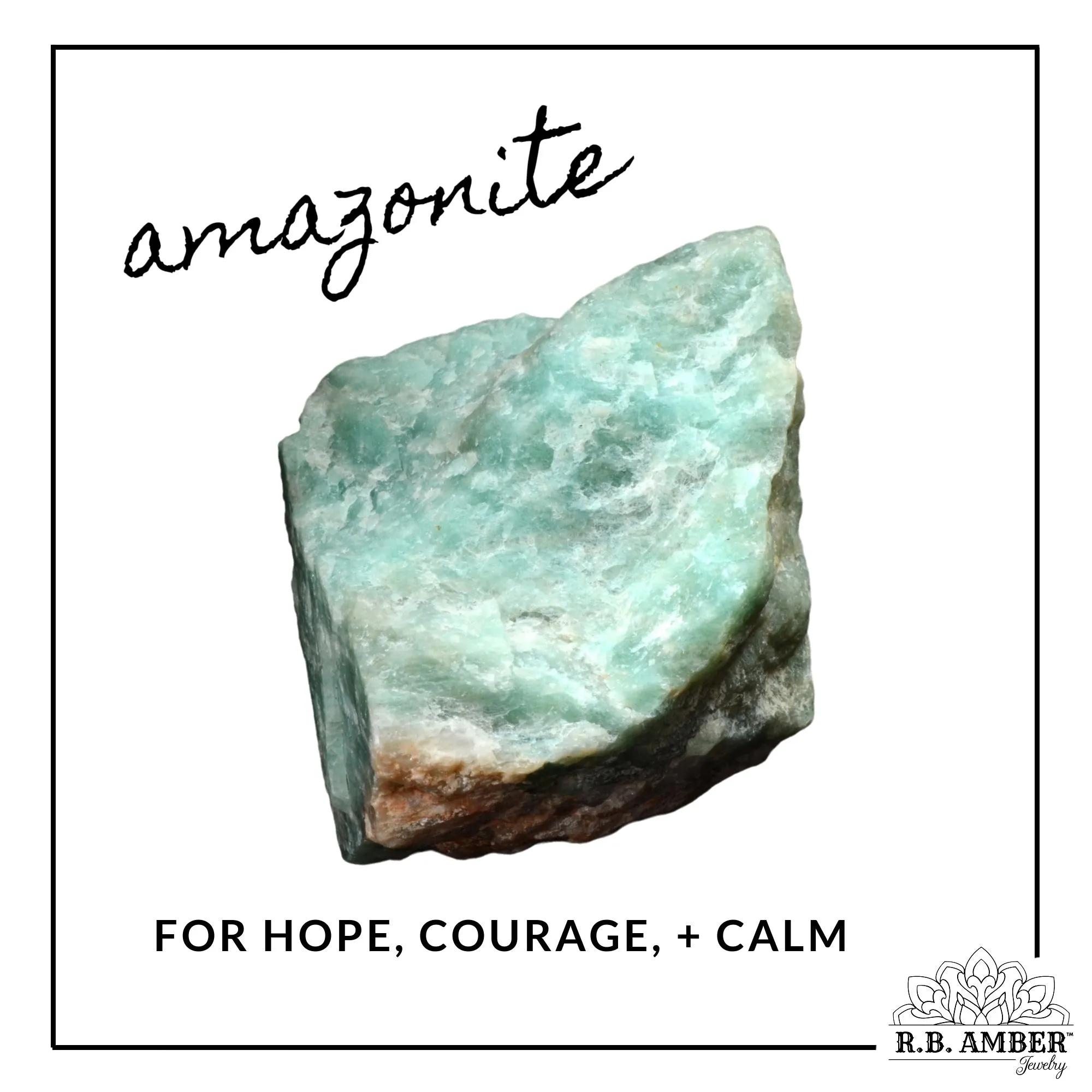 Adults | Amazonite   Raw Cognac Amber Bracelet
