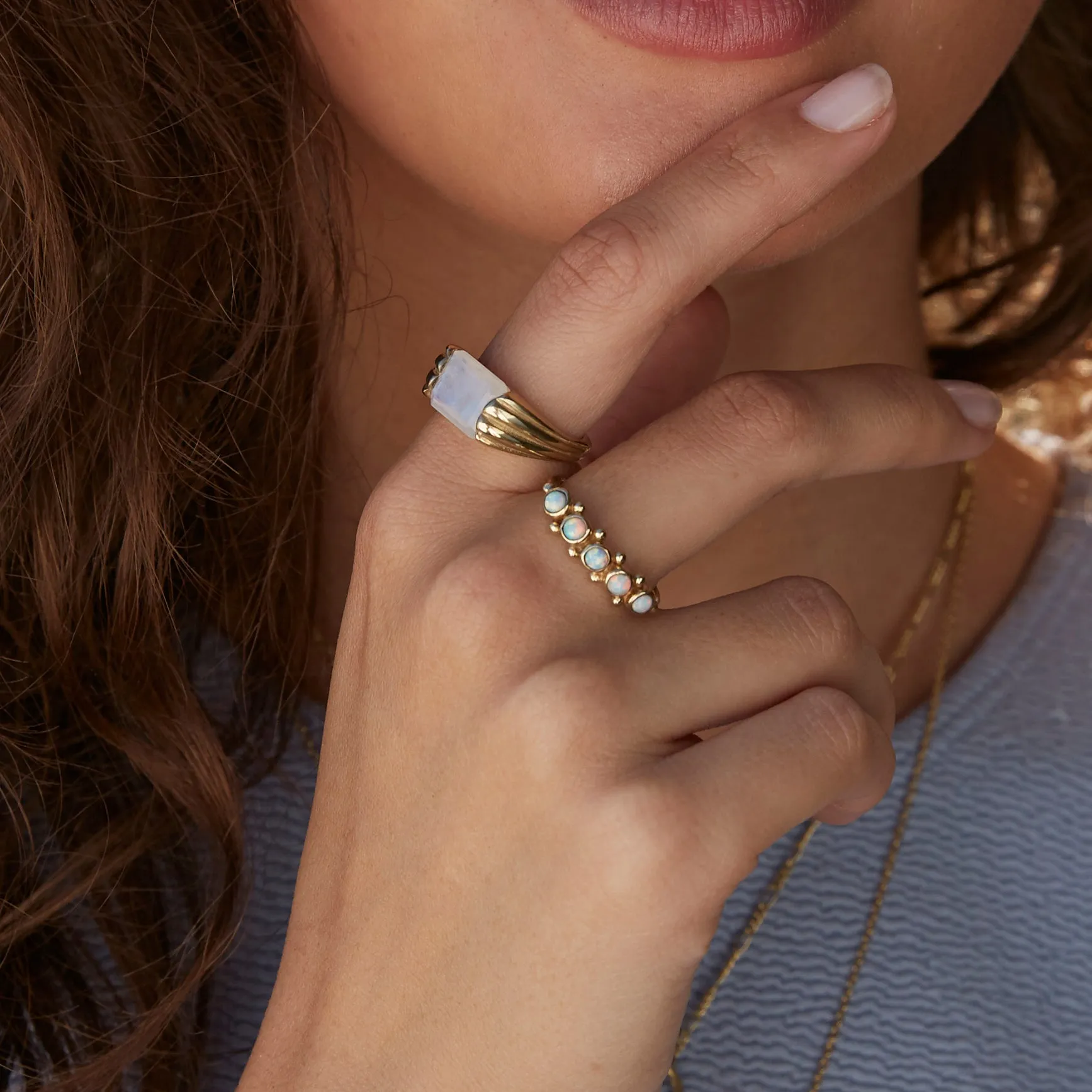 Alchemy Moonstone Gold Ring