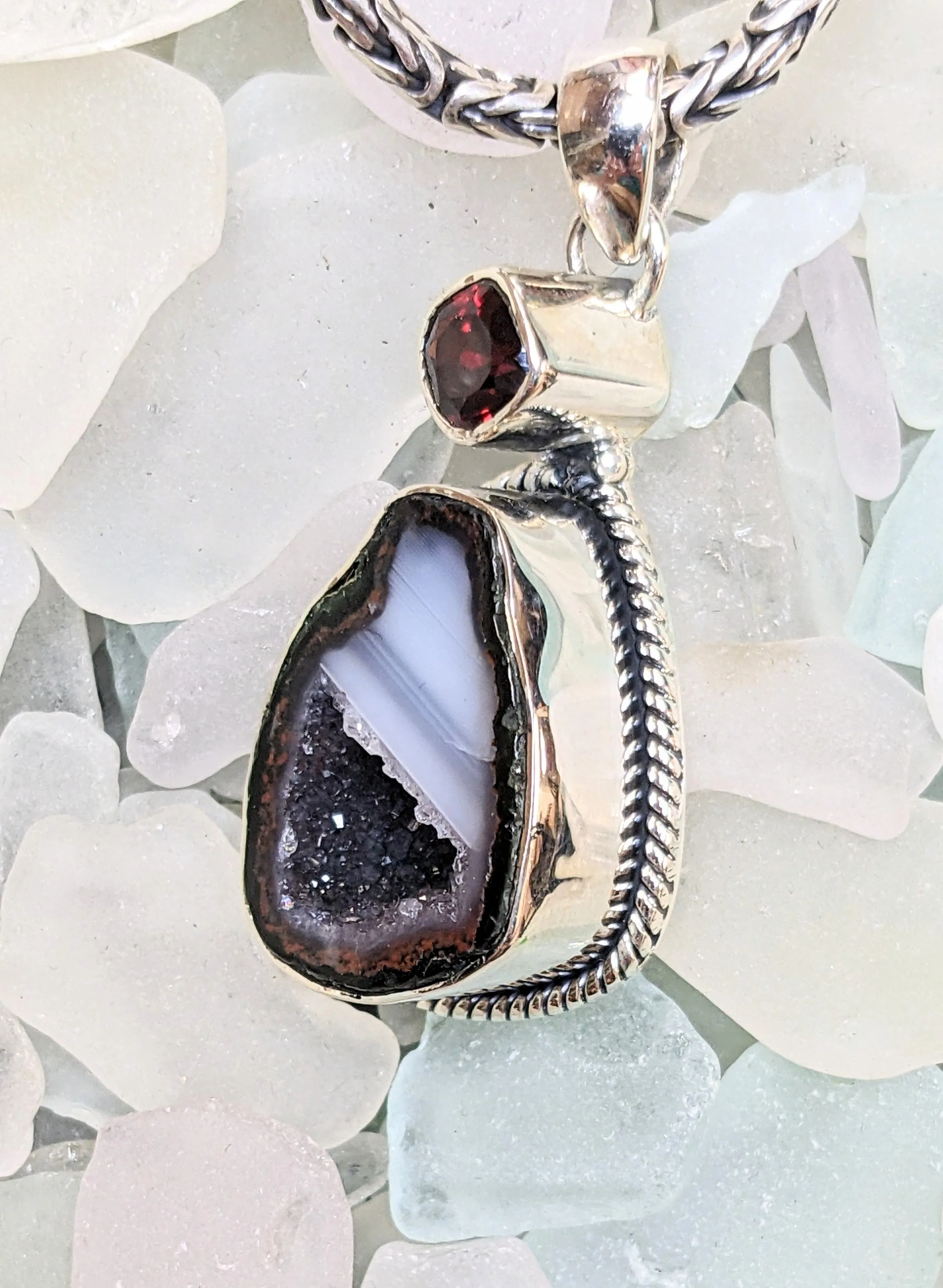 Alluring Druzy Garnet Pendant