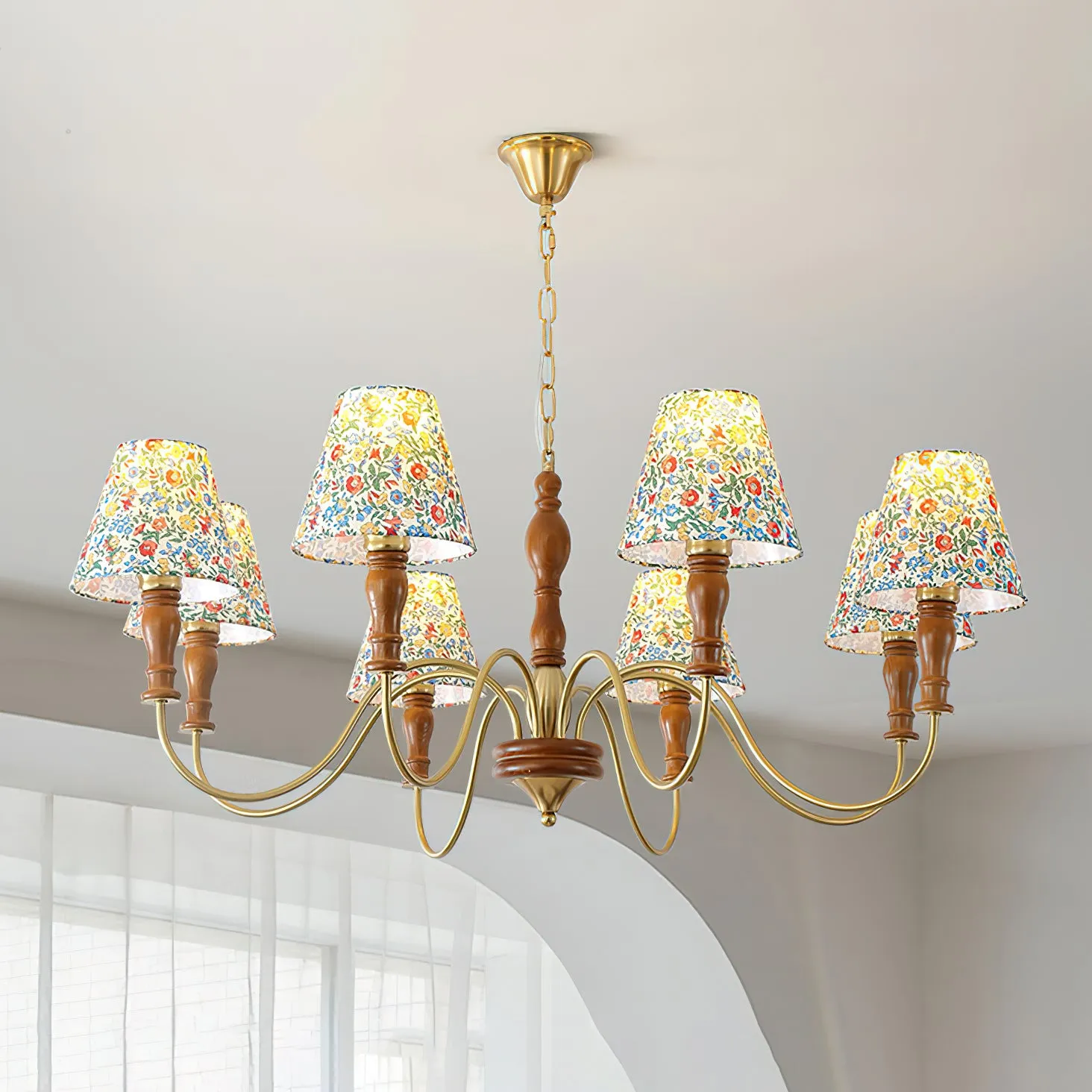 Alyssa Flower Fabric Chandelier