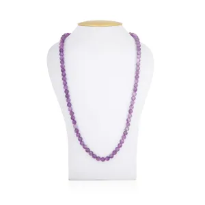 Amethist Mala - 18.5 Inches | 8 Mm/ 108 Beads Amethyst Crystal Mala/ Amethyst Stone Mala for Meditation