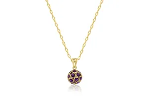 Amethyst Bezel Yellow Gold Ball
