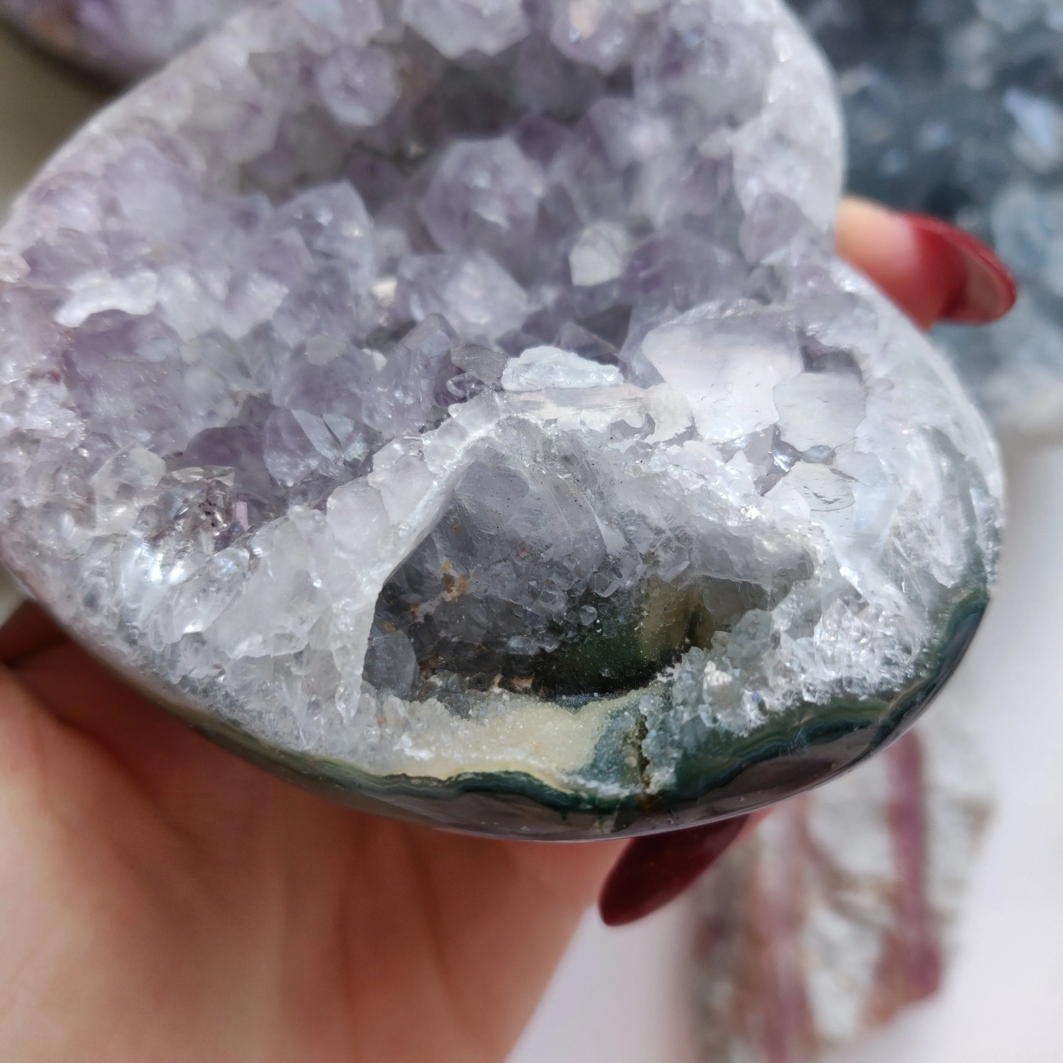 Amethyst Geode / Agate Heart (#1A)
