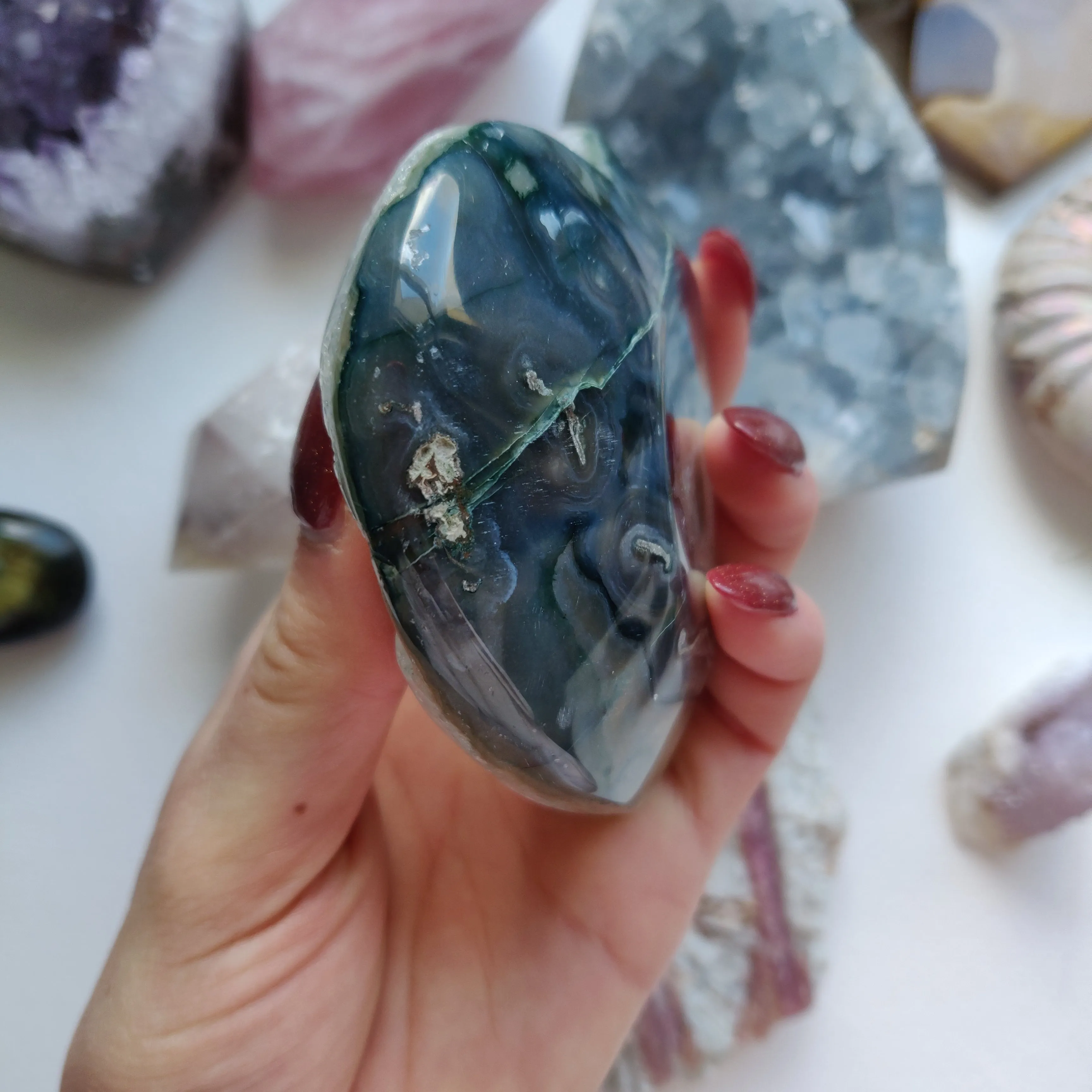Amethyst Geode / Agate Heart (#1A)