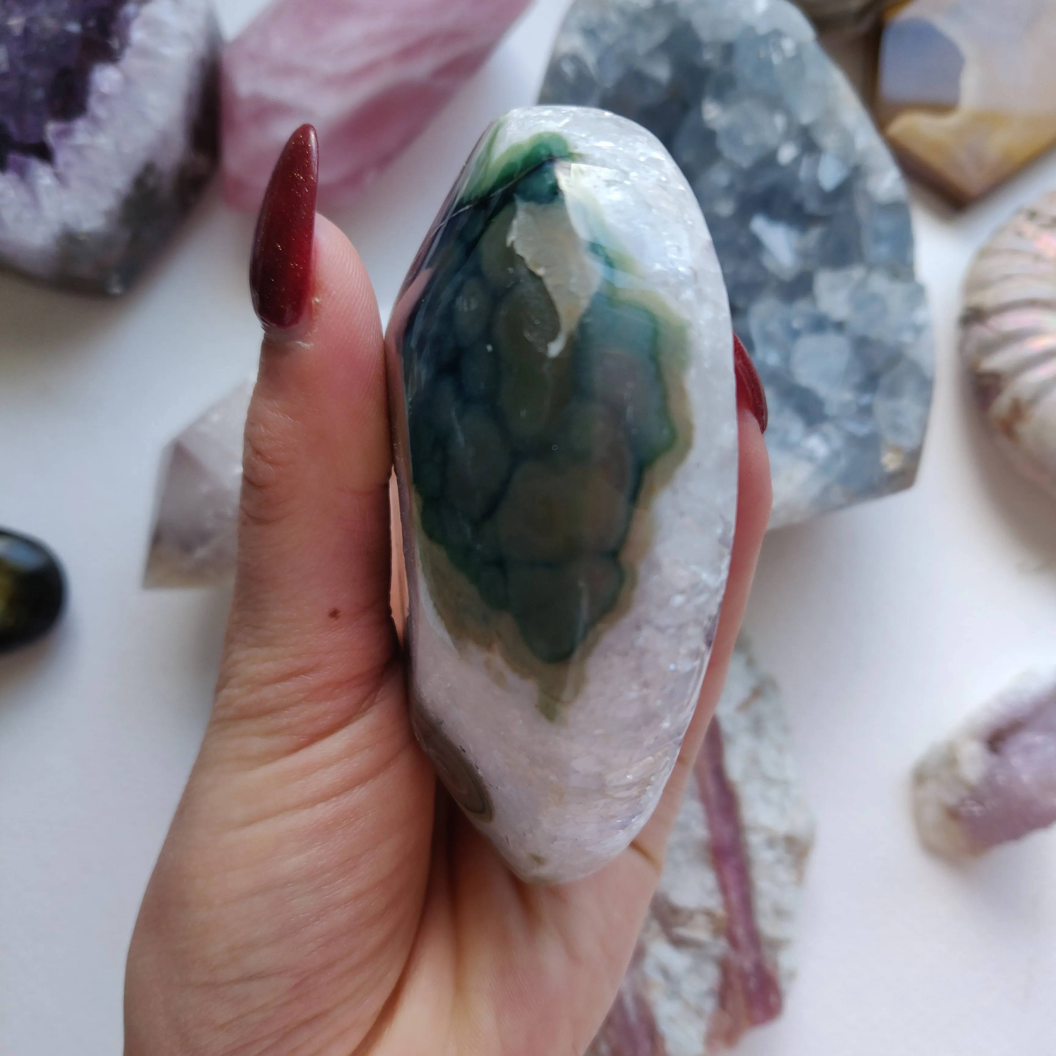 Amethyst Geode / Agate Heart (#1A)