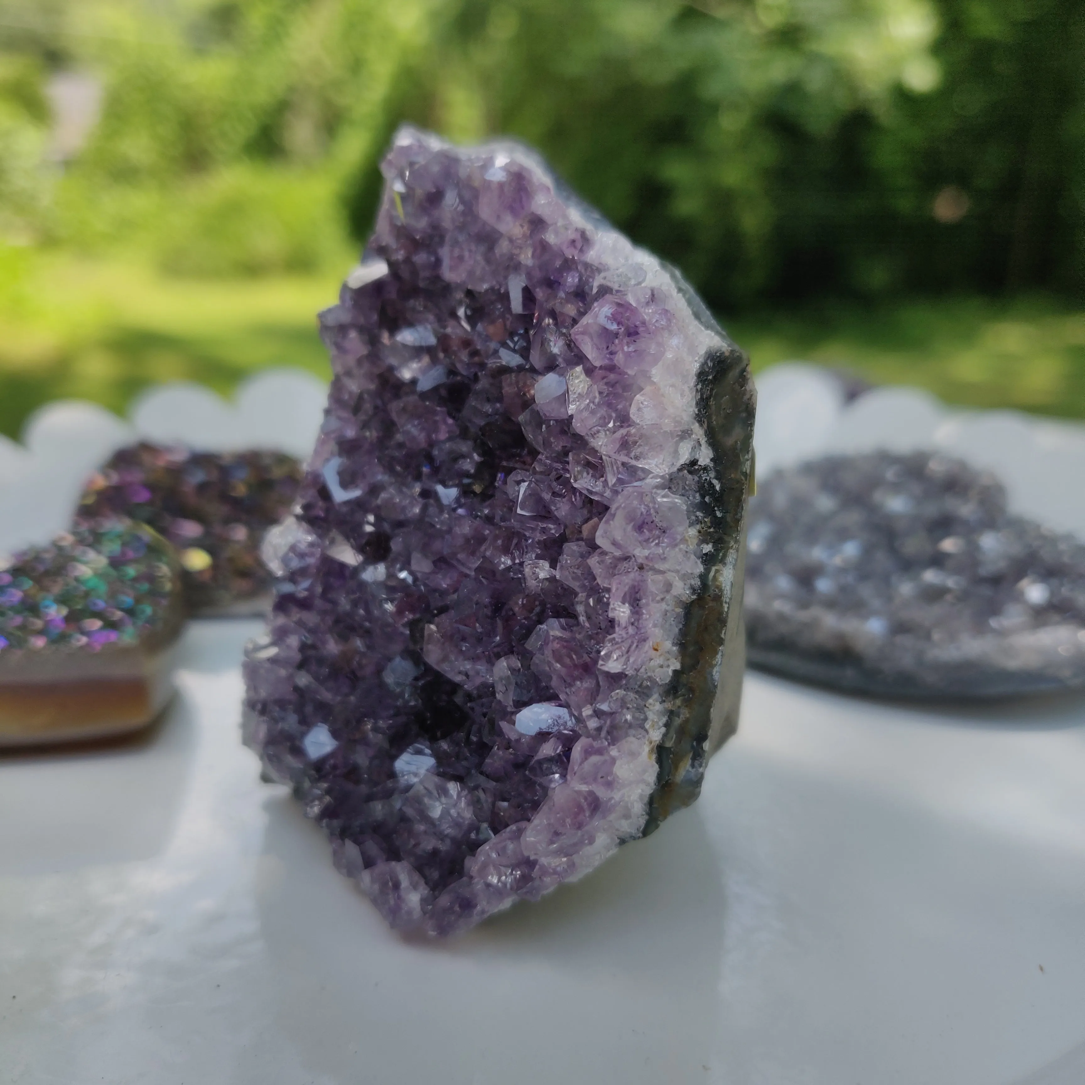 Amethyst Geode Free Form, Cut Base (#10)