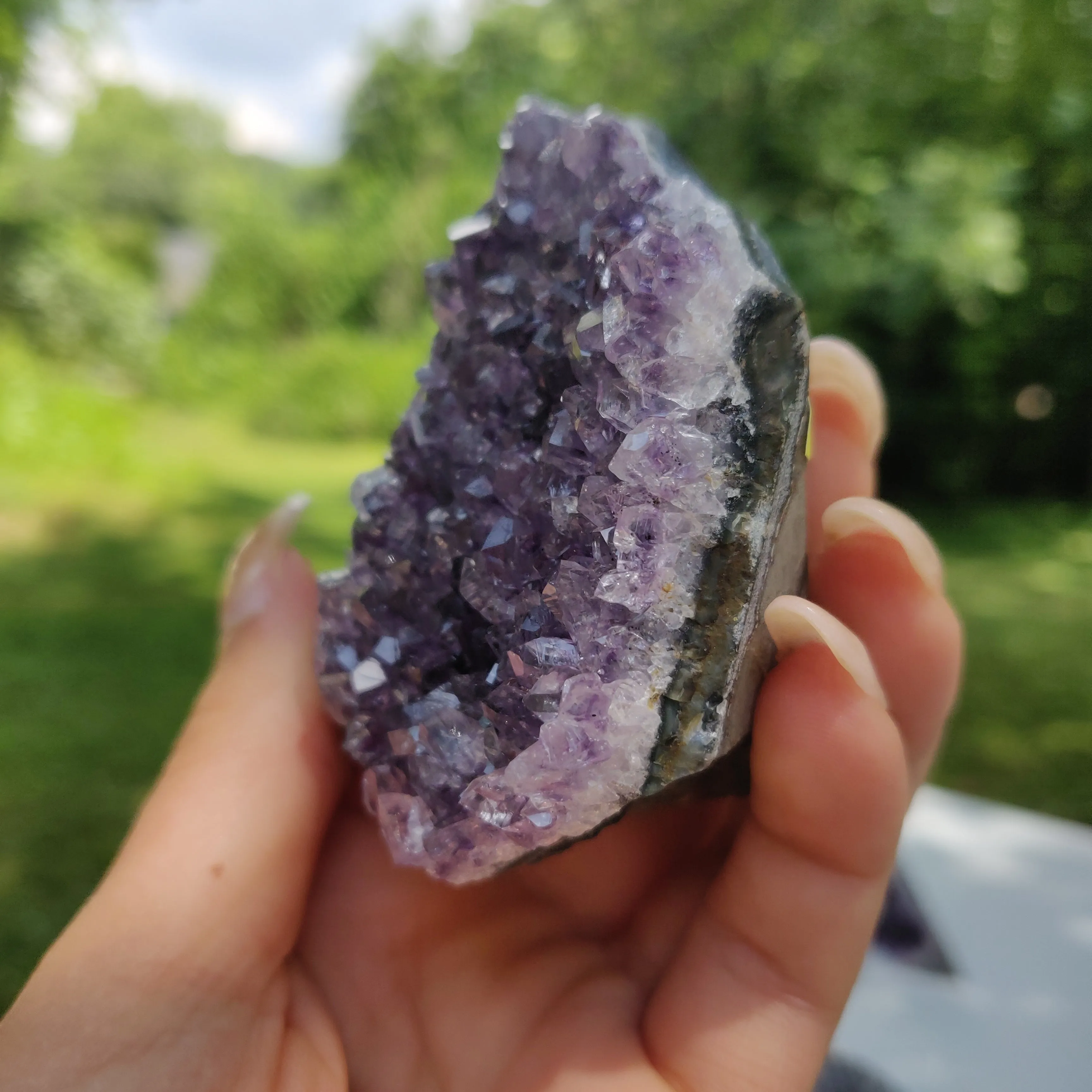 Amethyst Geode Free Form, Cut Base (#10)