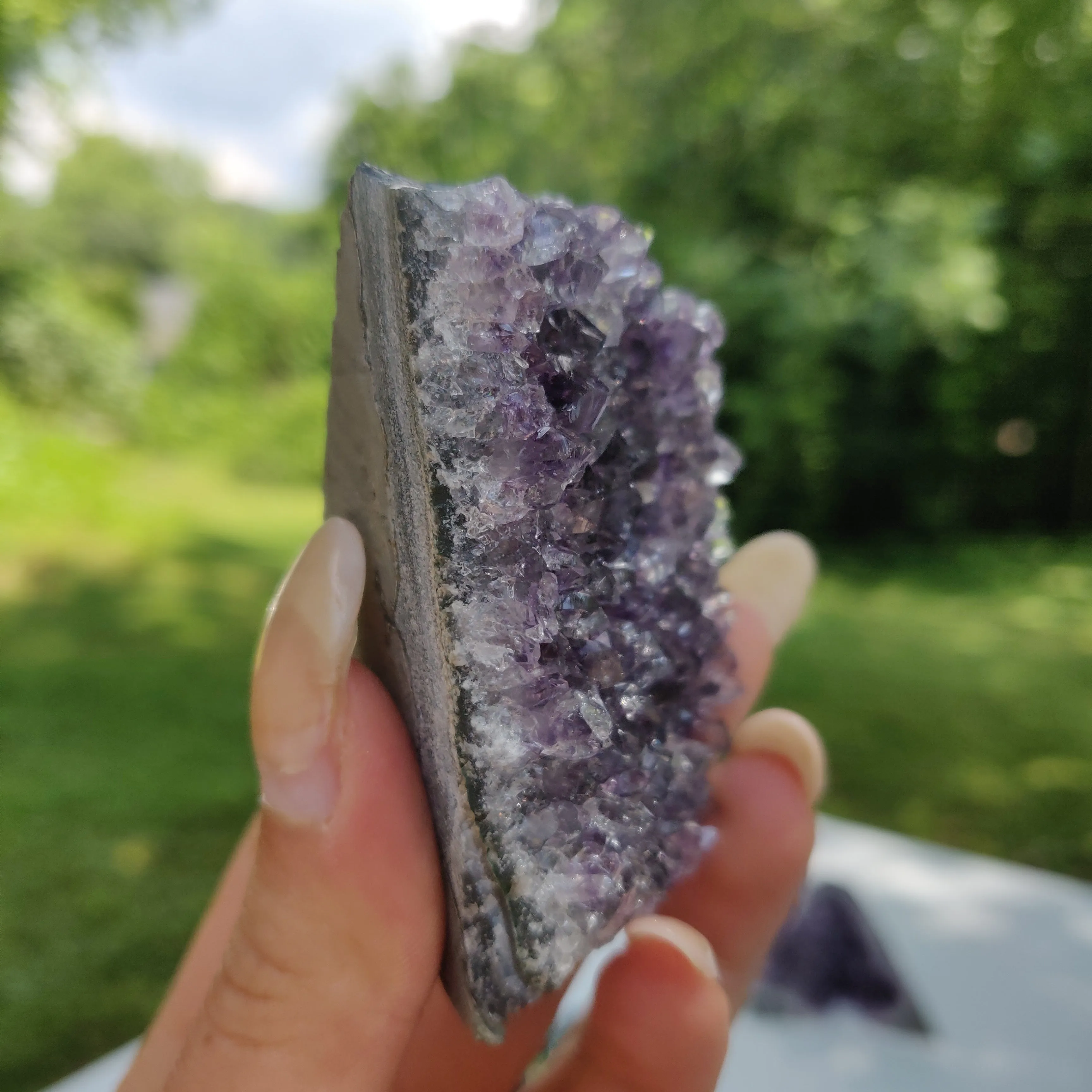 Amethyst Geode Free Form, Cut Base (#10)