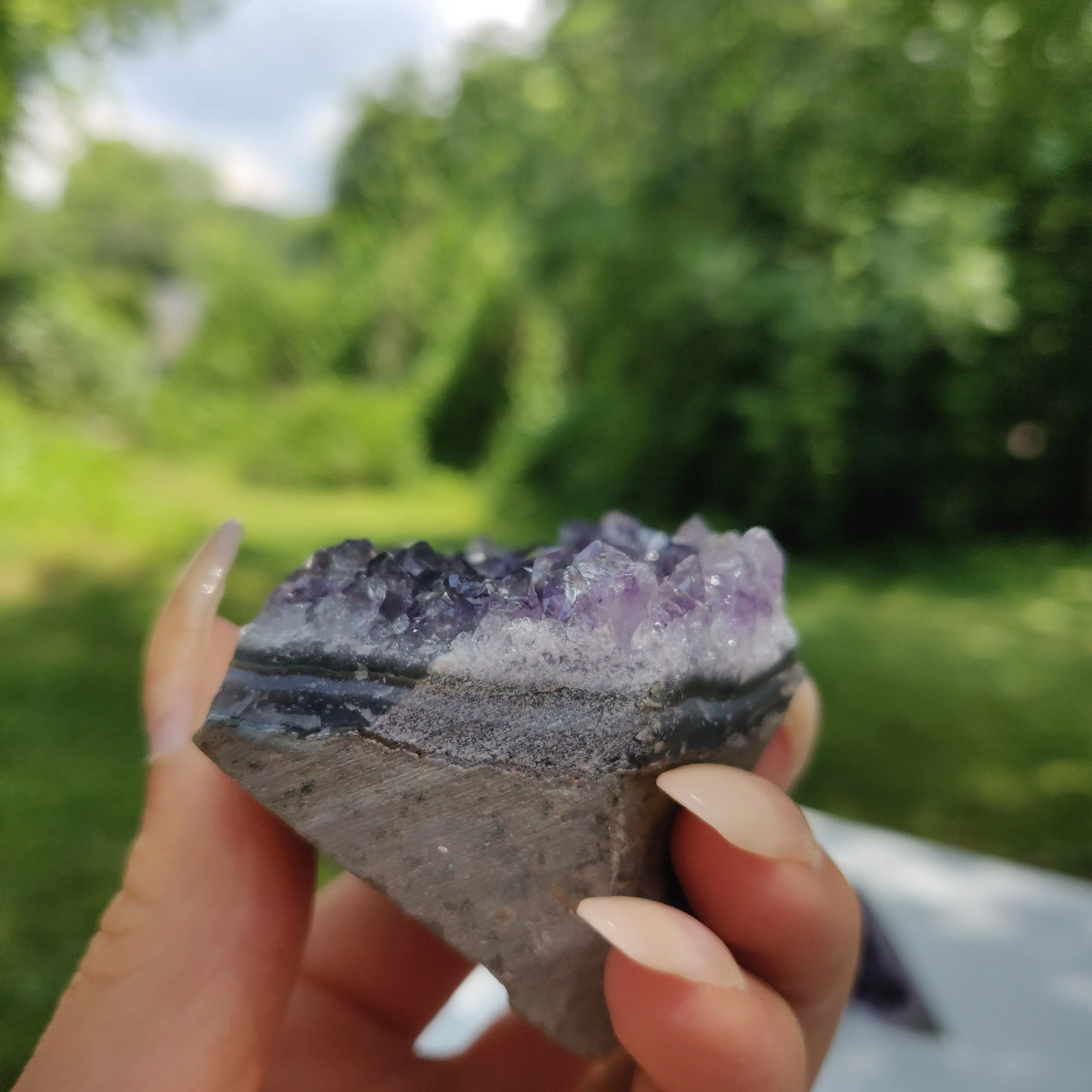 Amethyst Geode Free Form, Cut Base (#10)