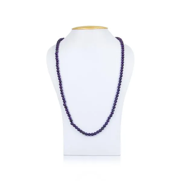 Amethyst Mala - 15 Inches | 108 Beads/ 6 mm/ Amethyst Stone Mala for Meditation