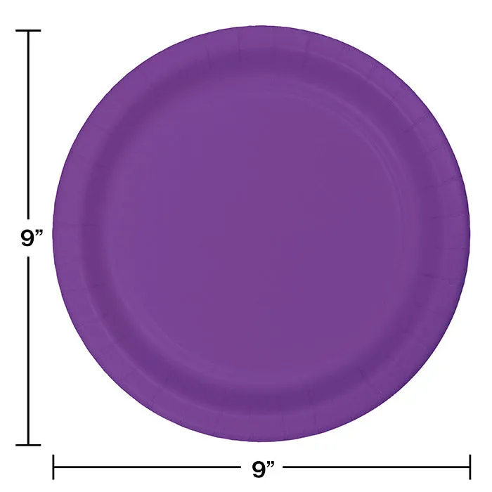 Amethyst Purple Paper Plates (24/Pkg)