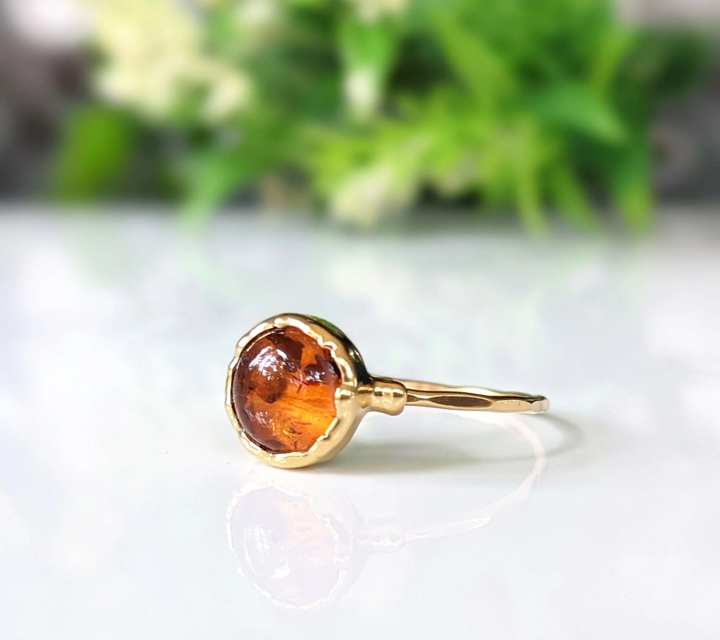 Baltic Amber Gold ring
