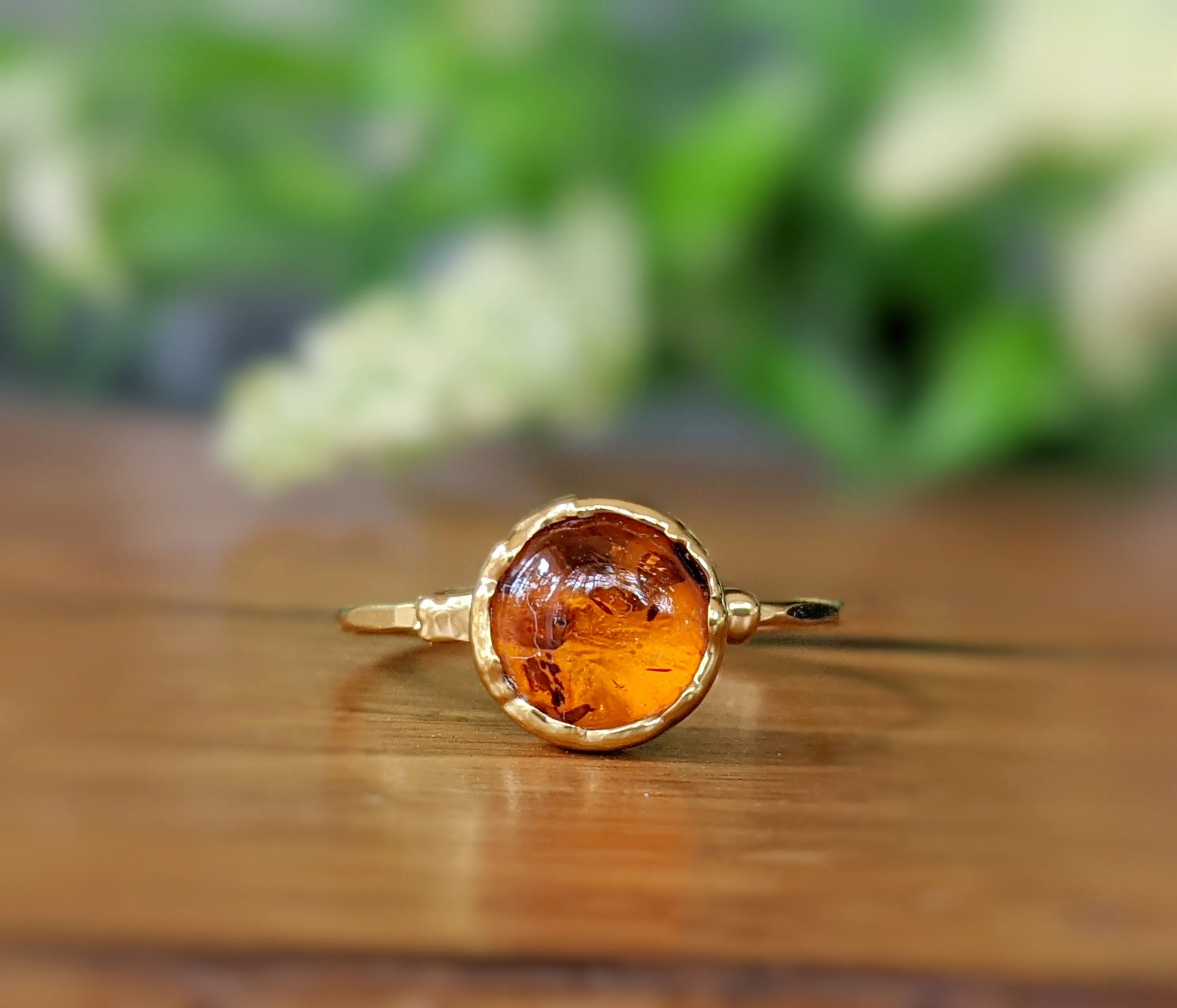 Baltic Amber Gold ring