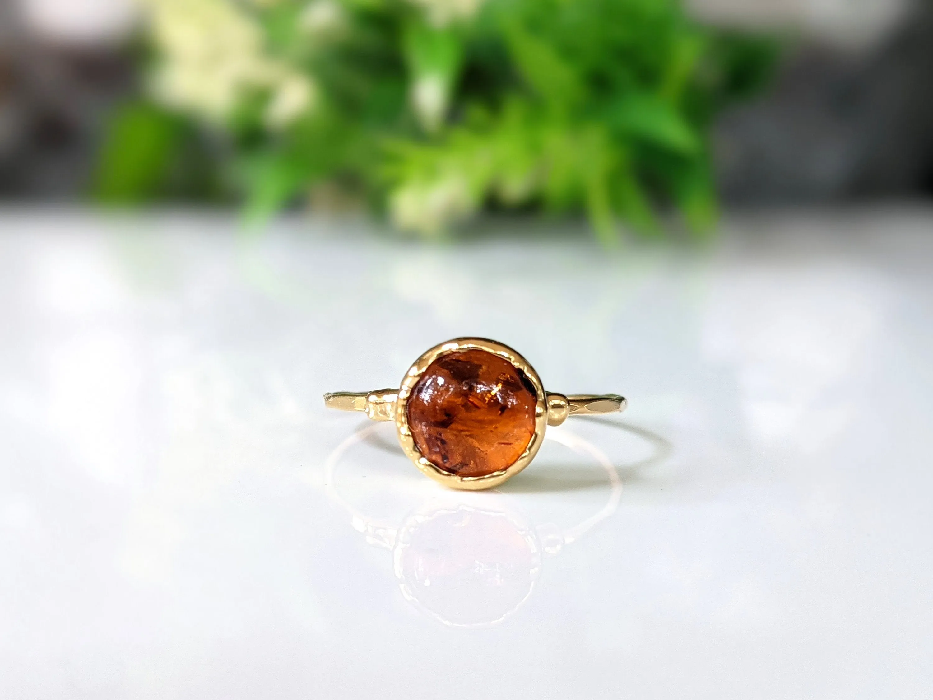 Baltic Amber Gold ring