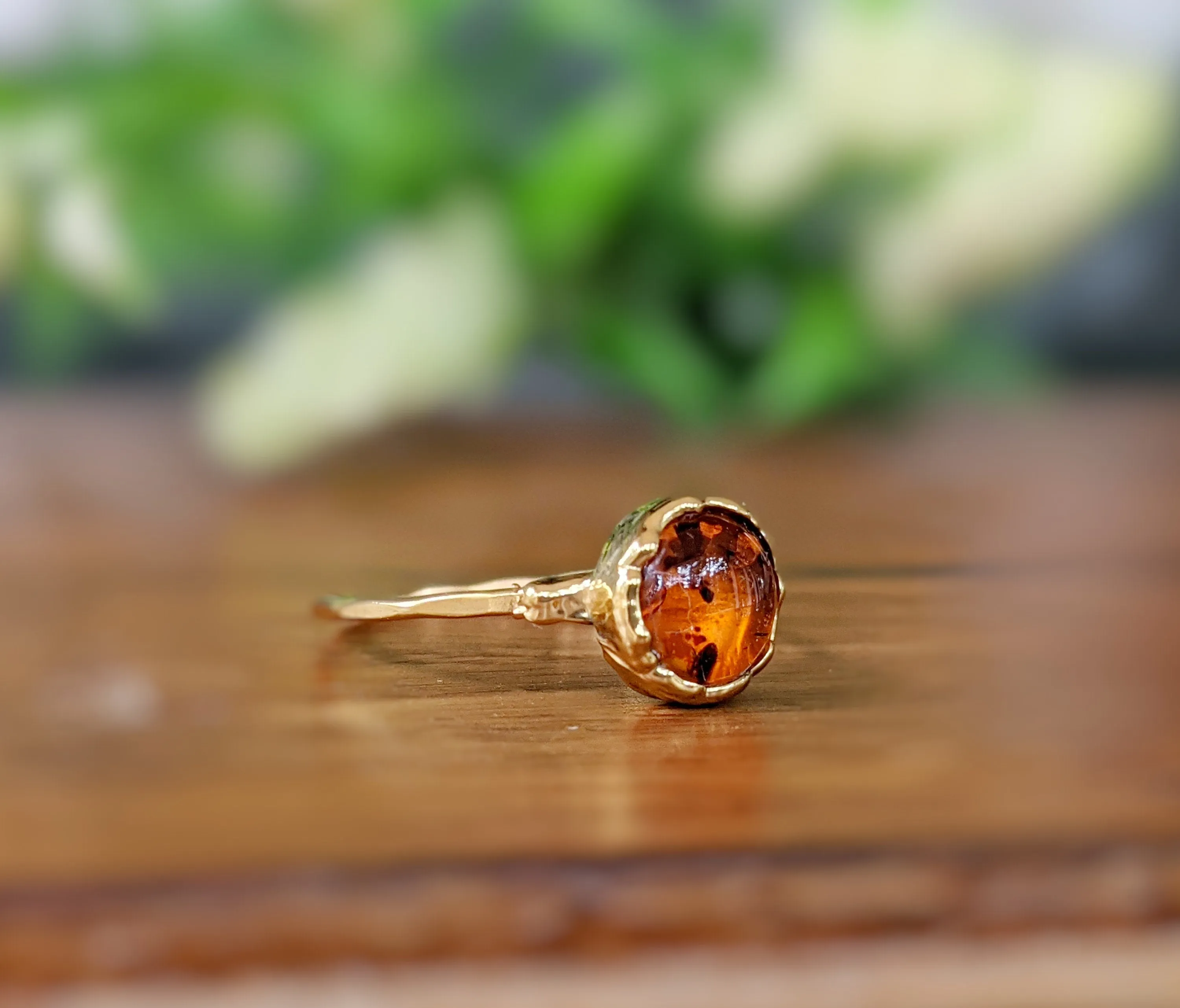 Baltic Amber Gold ring