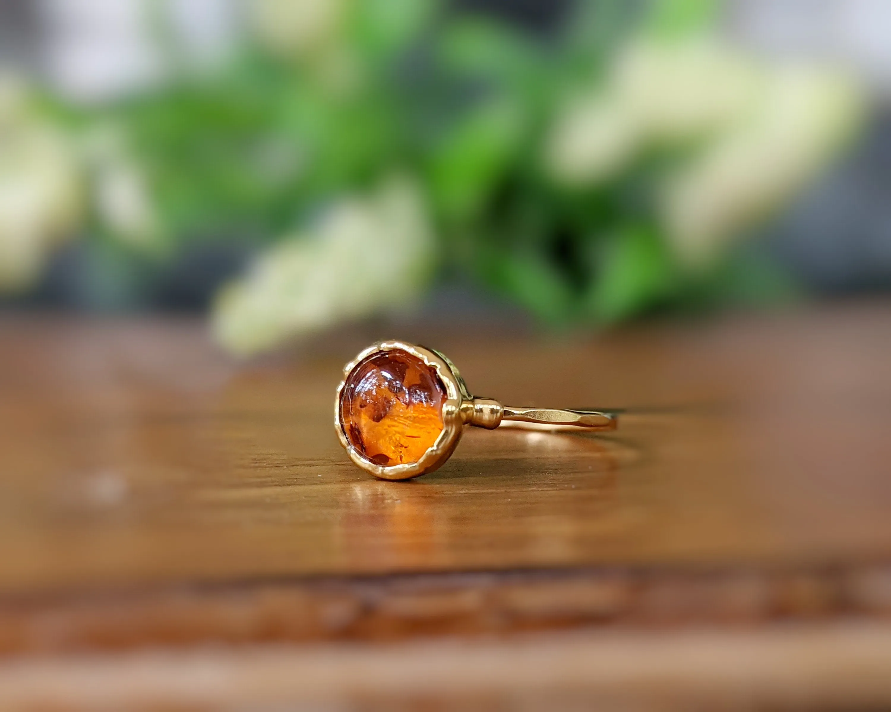Baltic Amber Gold ring