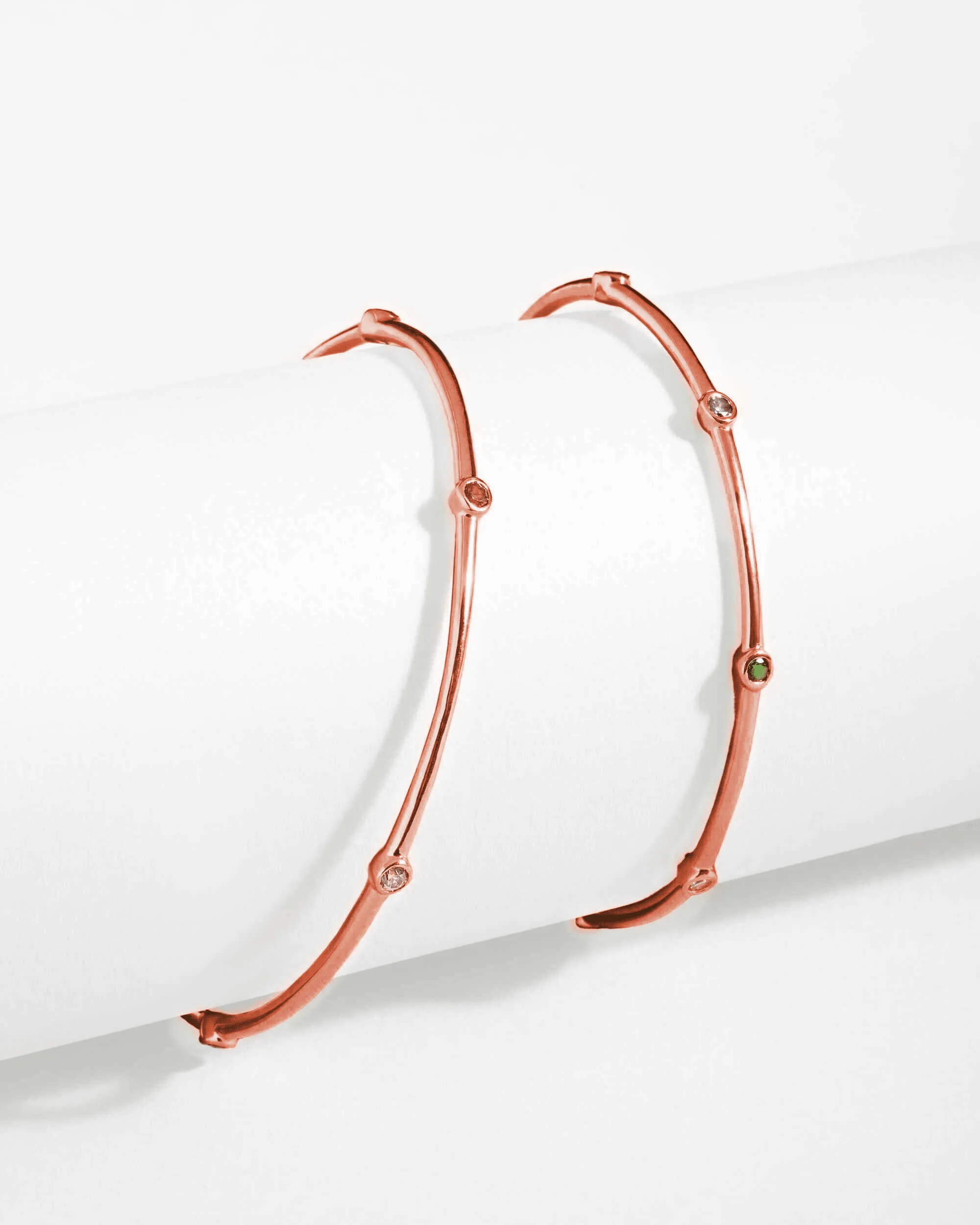 Birthstone Bangle - 925 Sterling Silver