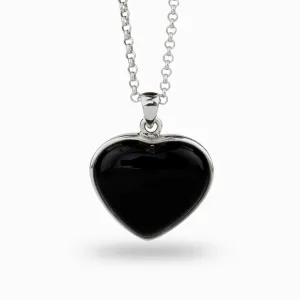 Black Onyx Heart Necklace