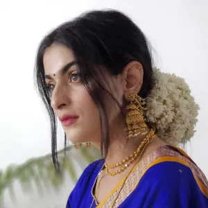 Bridal Bahubali Jhumka With Earchain
