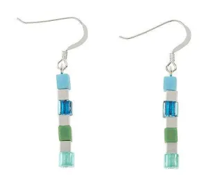 Carrie Elspeth Blue Diversity Cubes Earrings