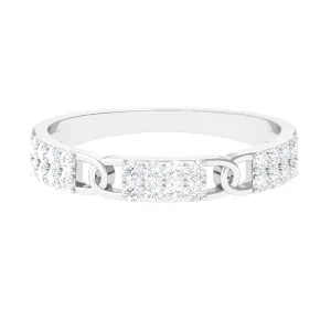 Certified Moissanite Interlock Wedding Band