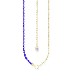 Charmista Member Violet Sterling Silver Gold Plated Enamel Charm Necklace KE2190-427-13