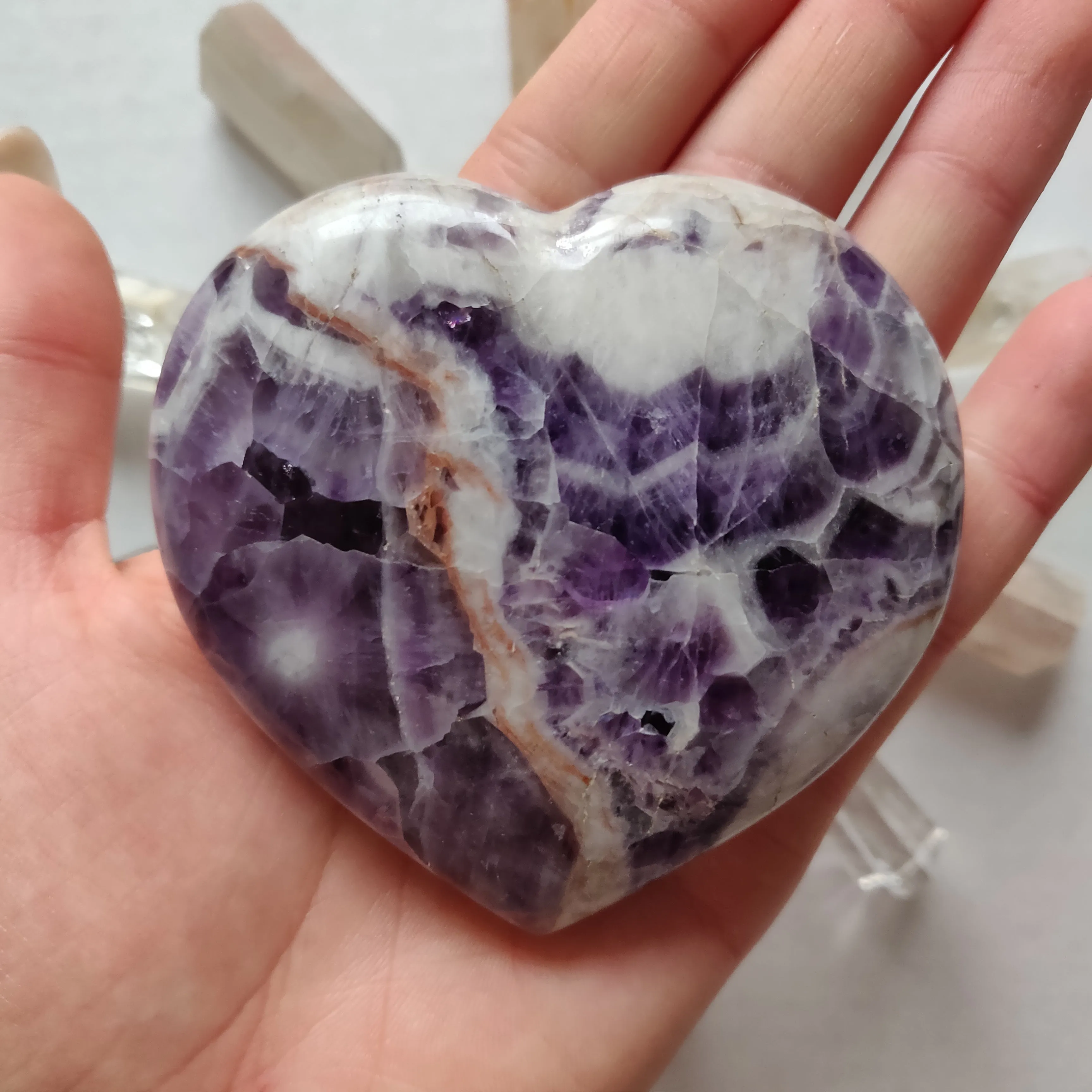 Chevron Amethyst Heart (#2)